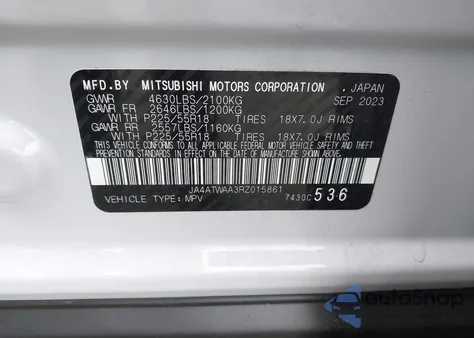 2024 Mitsubishi Eclipse Cross Se S-Awc z USA, uszkodzony, nr VIN JA4ATWAA3RZ015861